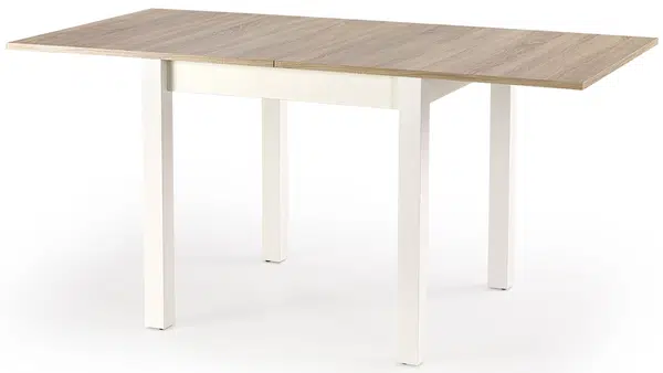 HALMAR Jídelní rozkládací stůl GRACJAN dub sonoma / bílý 80-160x80 cm