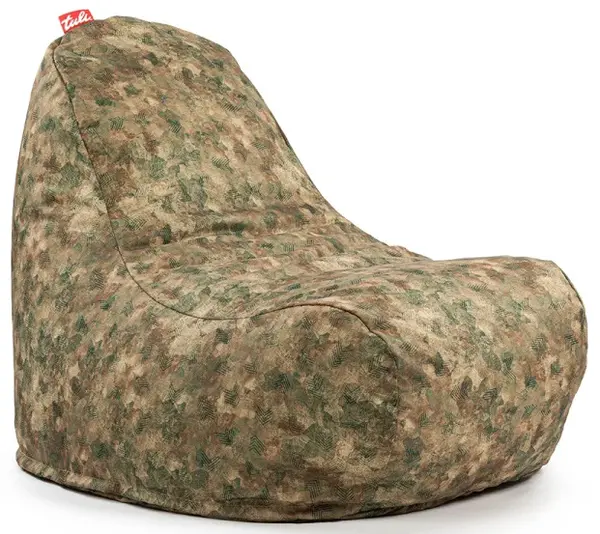 TULI sedací vak Relax, snímatelný potah - vzor Woodland Green