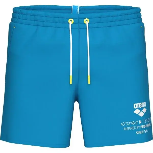 Arena GRAPHIC BEACH SHORT Pánské plážové šortky, modrá, velikost