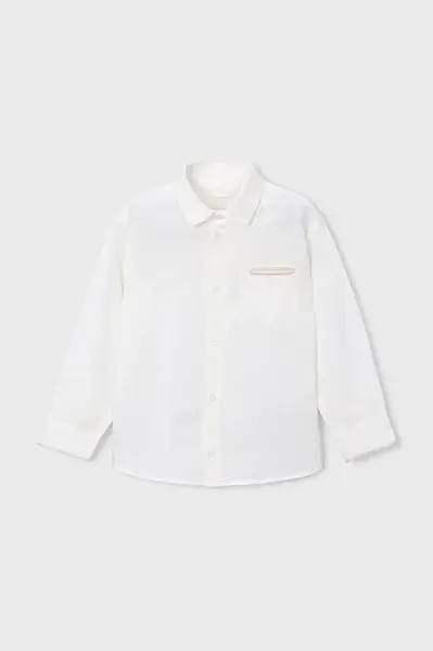 Dětská košile ze směsi lnu Mayoral