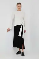 Vlněný svetr Dkny dámský, béžová barva, lehký