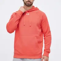 Mikina Under Armour pánská, oranžová barva, s kapucí, hladká, 1379757