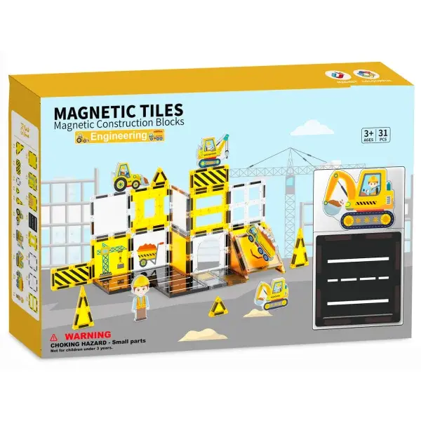 Magnetická stavebnice - Stavenisko 31 ks