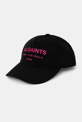 Kšiltovka AllSaints černá barva, s aplikací, AS101534