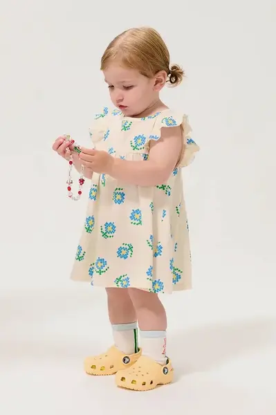 Dětské bavlněné šaty Bobo Choses Pixel Flowers