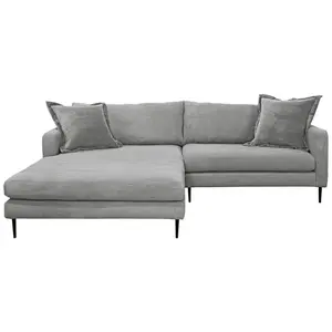 P & B ROHOVÁ SEDAČKA, textil, šedá