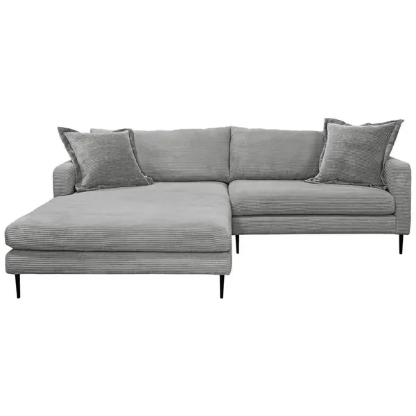 P & B ROHOVÁ SEDAČKA, textil, šedá