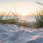 Euroart OBRAZ NA SKLE, pláž a moře, 30/30/1,40 cm