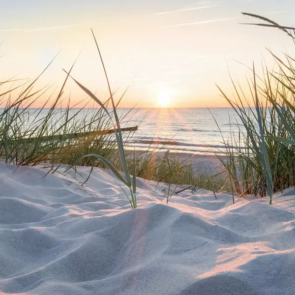 Euroart OBRAZ NA SKLE, pláž a moře, 30/30/1,40 cm