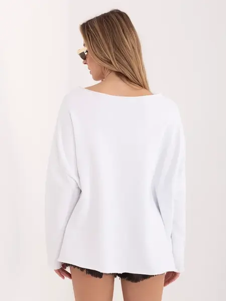 Biela dámska blúzka oversize