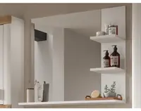 Zrkadlo s policami Laredo, biele%