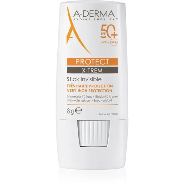 A-Derma Protect X-Trem Invisible Stick ochranná tyčinka na citlivá místa SPF 50+ 8 g