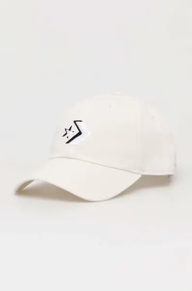 Kšiltovka Converse bílá barva, s aplikací