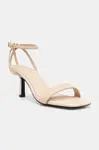 Kožené sandály Tommy Hilfiger LEATHER KNOTS KITTEN SANDAL