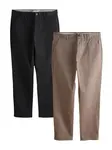 Next Chino nohavice  tmavošedá / čierna