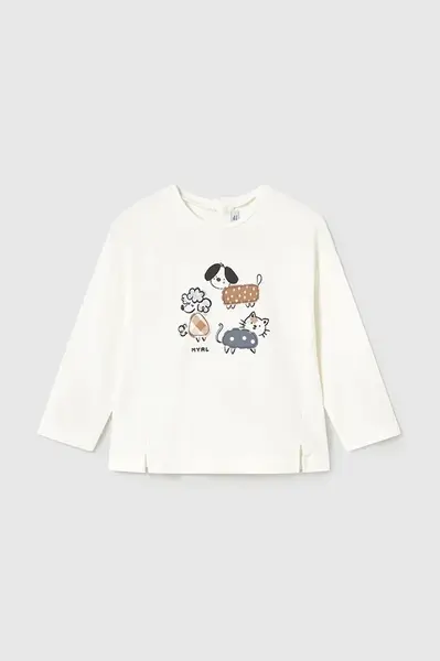 Dětské tričko s dlouhým rukávem Mayoral růžová barva, 1051