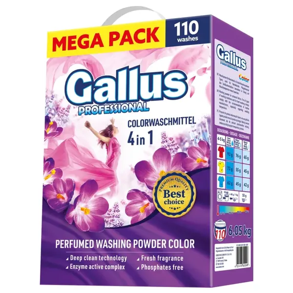 Gallus Professional Color prací prášek 6,05 kg / 110 praní