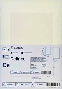 Kreslicí papír Delineo 90g 30x40cm, 25 listů