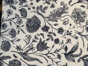 Obal na knihu - Modré květy na bílé (UNI-L)