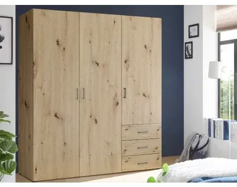 Šatníková skriňa Koski, 150 cm, dub artisan%