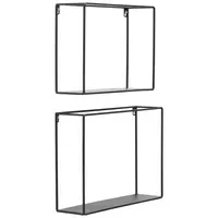 Landscape SADA NÁSTĚNNÝCH REGÁLŮ, černá