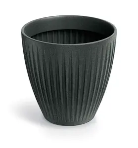 Ethick Květináč LATIA ROUND MIDL 60 cm, černý granit