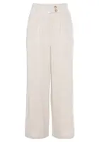 LASCANA Plisované nohavice  piesková