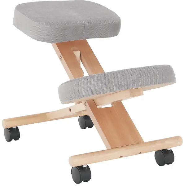 TEMPO KONDELA Ergonomická klekačka FLONET šedohnědá Taupe/ buk