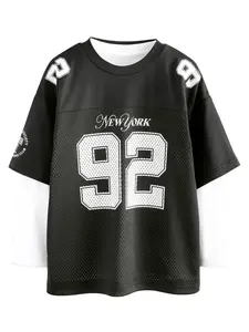 Next Tričko 'Varsity'  čierna / biela