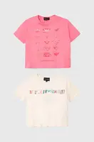 Dětské bavlněné tričko Emporio Armani 2-pack