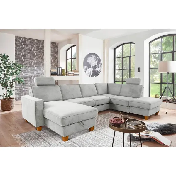 Sit & More SEDACÍ SOUPRAVA, textil, barvy stříbra