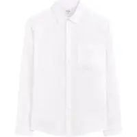 CELIO DAFLIX Pánská lněná košile, bílá, velikost