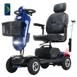 Sweetrich Max Plus Mobility Scooter 300W Motor 24V 20Ah Battery 9 inch Tires 6km/h Max Speed 25km Range - Blue