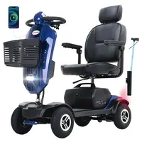 Sweetrich Max Plus Mobility Scooter 300W Motor 24V 20Ah Battery 9 inch Tires 6km/h Max Speed 25km Range - Blue