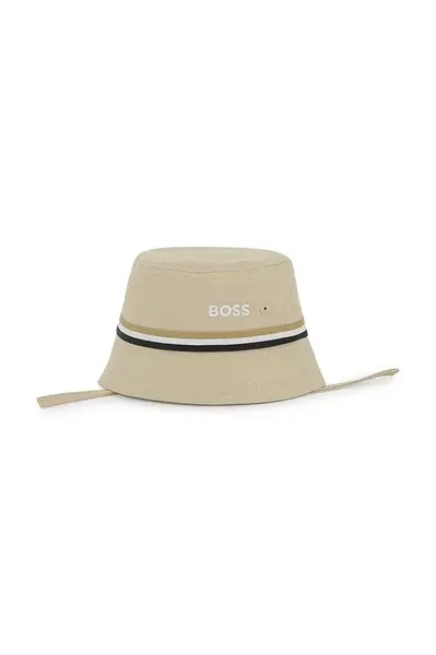 BOSS Dětský bavlněný klobouk BOSS