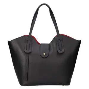 Dámská kožená kabelka Italia Zita - černá