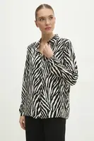 Košile Answear.LAB dámská, černá barva, regular, s klasickým límcem