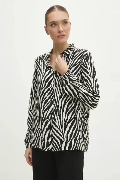 Košile Answear.LAB dámská, černá barva, regular, s klasickým límcem