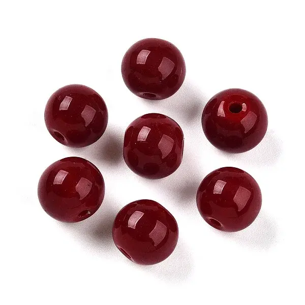 Opaque Solid Color Glass Beads
