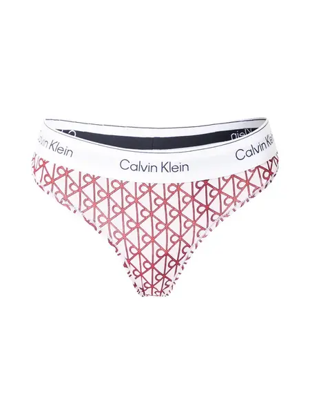 Calvin Klein Underwear Tangá  svetlosivá / bordová / biela