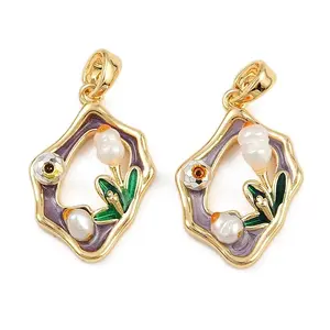 Brass Enamel Pendants