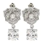 Rack Plating Brass Micro Pave Cubic Zirconia Dangle Stud Earrings