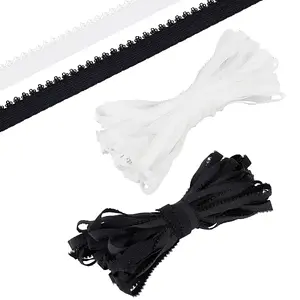 25M 2 Colors Flat Polyester Elastic Cord with Flower Edge