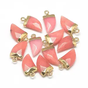 Natural White Jade Pointed Pendants