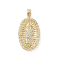 Brass Clear Cubic Zirconia Pendants