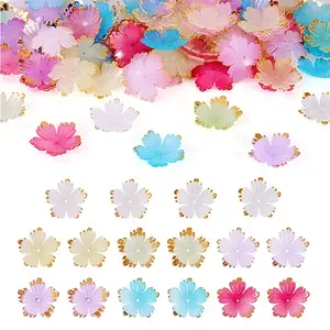 120Pcs 8 Colors Acrylic Bead Caps