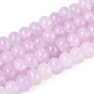 Baking Paint Crackle Glass Beads Strands