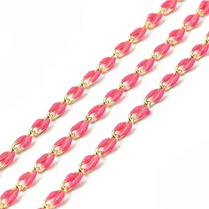 Brass Enamel Curb Chains