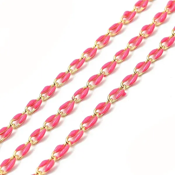 Brass Enamel Curb Chains