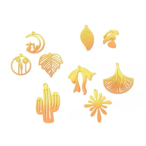 Spray Painted Alloy Charms